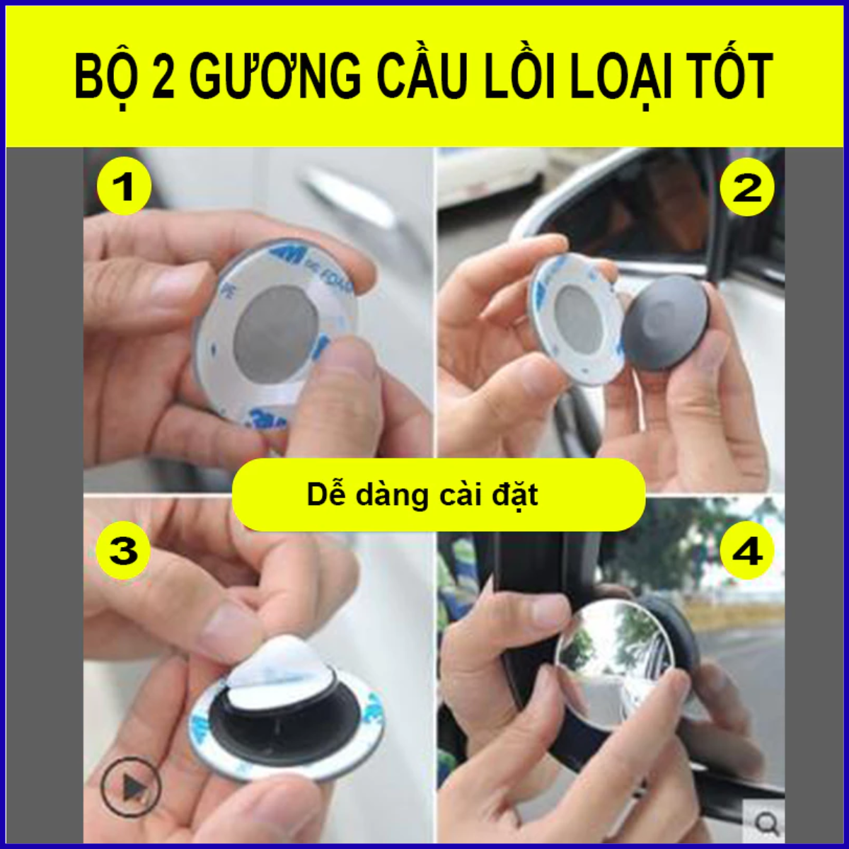 Gương cầu lồi không viền hàng loại đẹp