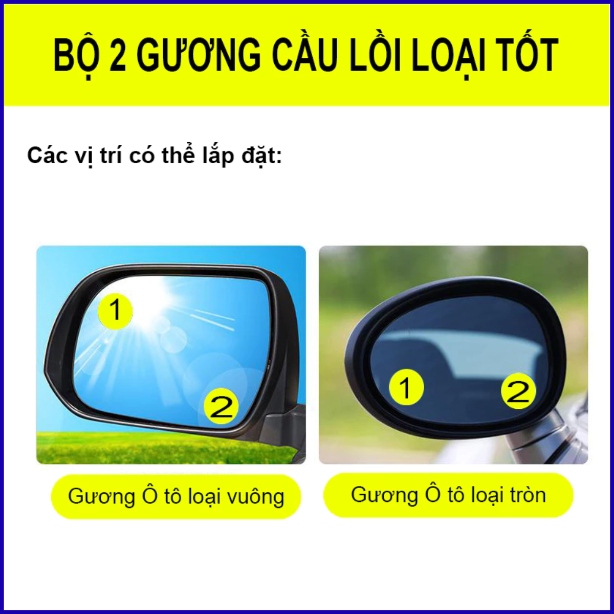 Gương cầu lồi có viền cao cấp