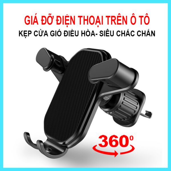 Giá đỡ điện thoại kẹp cửa gió điều hòa trên ô tô