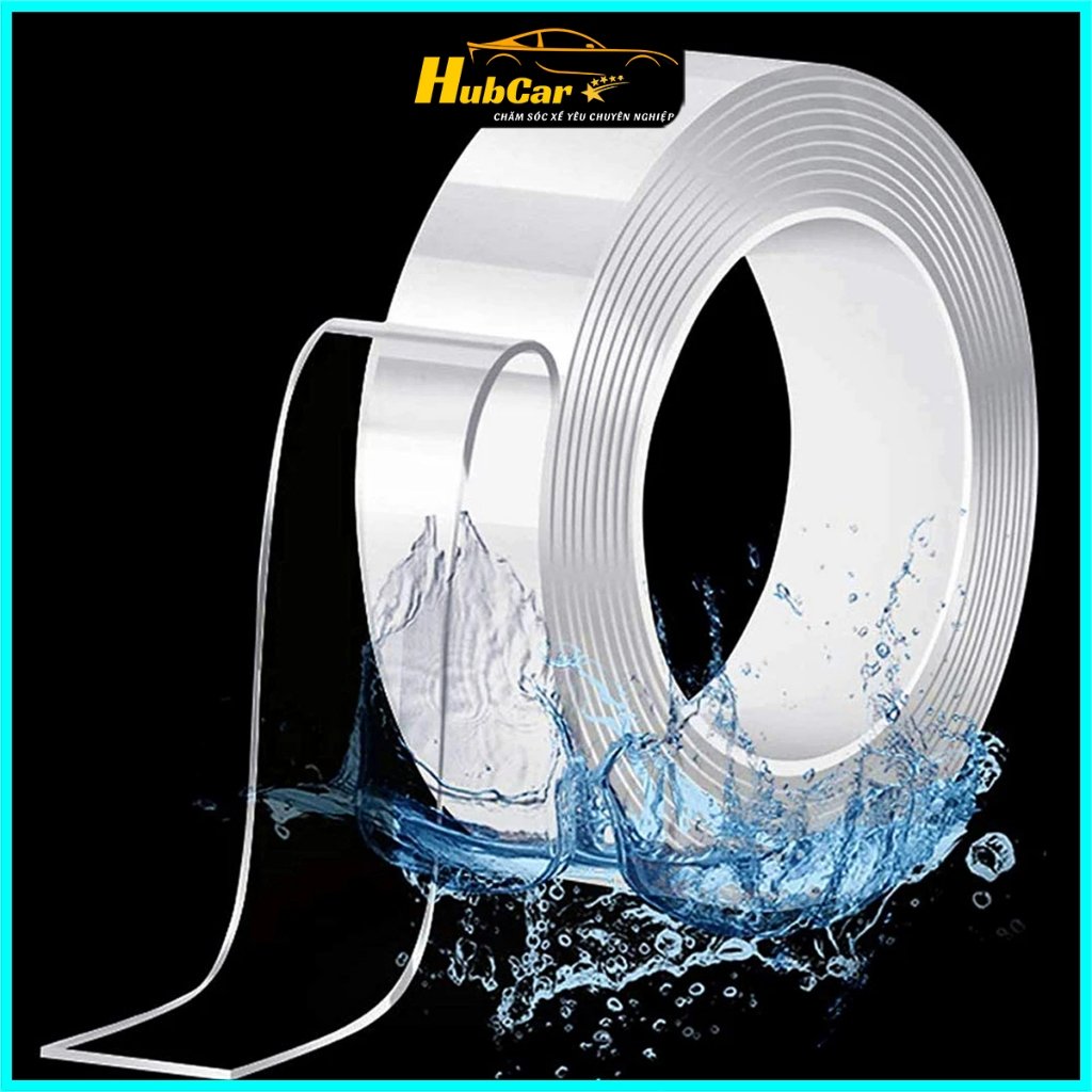 Băng Keo 2 Mặt Trong Suốt Siêu Dính Công Nghệ Nano Dán Chắc Mọi Bề Mặt, Không Để Lại Vết Keo 1 Bang dinh 2 mat trong suot Băng keo 2 mặt trong suốt