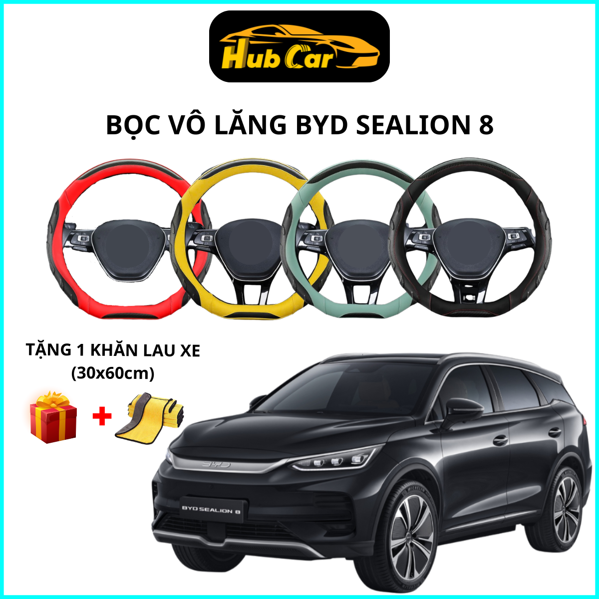 Bọc Vô Lăng BYD SEALION 8 Carbon Cao Cấp Size 38 1 Boc Vo Lang BYD SEALION 8 Bọc Vô Lăng BYD SEALION 8