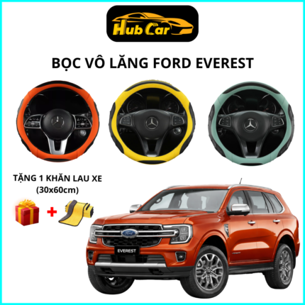 Bọc Vô Lăng Ford EVEREST- Tròn Size 38