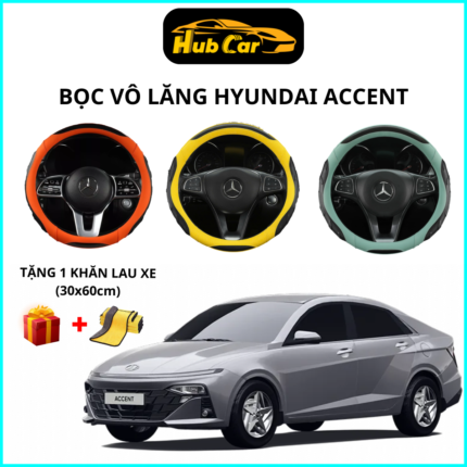 Bọc Vô Lăng HYUNDAI ACCENT - Tròn Size 38