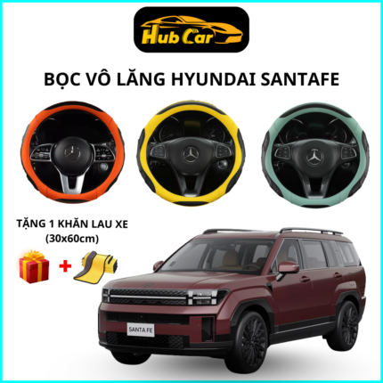 Bọc Vô Lăng HYUNDAI SANTAFE- Tròn Size 38