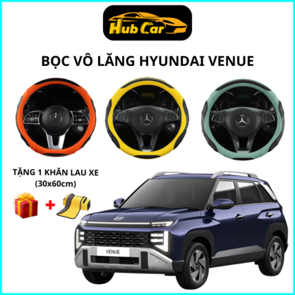 Bọc Vô Lăng HYUNDAI VENUE - Tròn Size 38