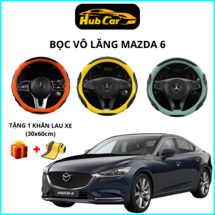 Bọc Vô Lăng Mazda 6 - Tròn Size 38