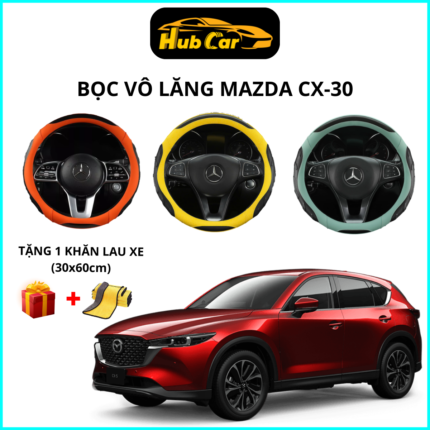Bọc Vô Lăng Mazda CX-30 - Tròn Size 38