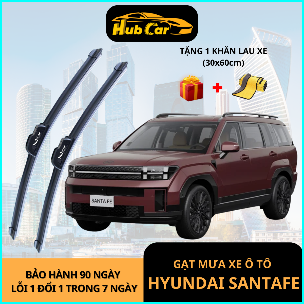 Gạt Mưa Ô Tô Hyundai Santafe Cao Cấp Gạt Sạch Êm Ái 1 Gat mua Hyundai Santafe Gạt Mưa Ô Tô Hyundai Santafe