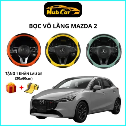 Bọc Vô Lăng Mazda 2 Carbon Cao Cấp