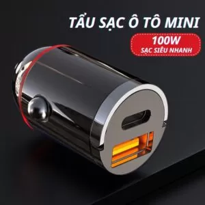 Tẩu Sạc Ô Tô Siêu Nhanh PUGAN Chính Hãng 100W Sạc Ô Tô, Tẩu Âm Ô Tô Nguồn 2 Cổng USB và TYPE C Đều Sạc Siêu Nhanh Hàng Cao Cấp 4 Tau sac o to chinh hang 5 Tau sac o to chinh hang 5