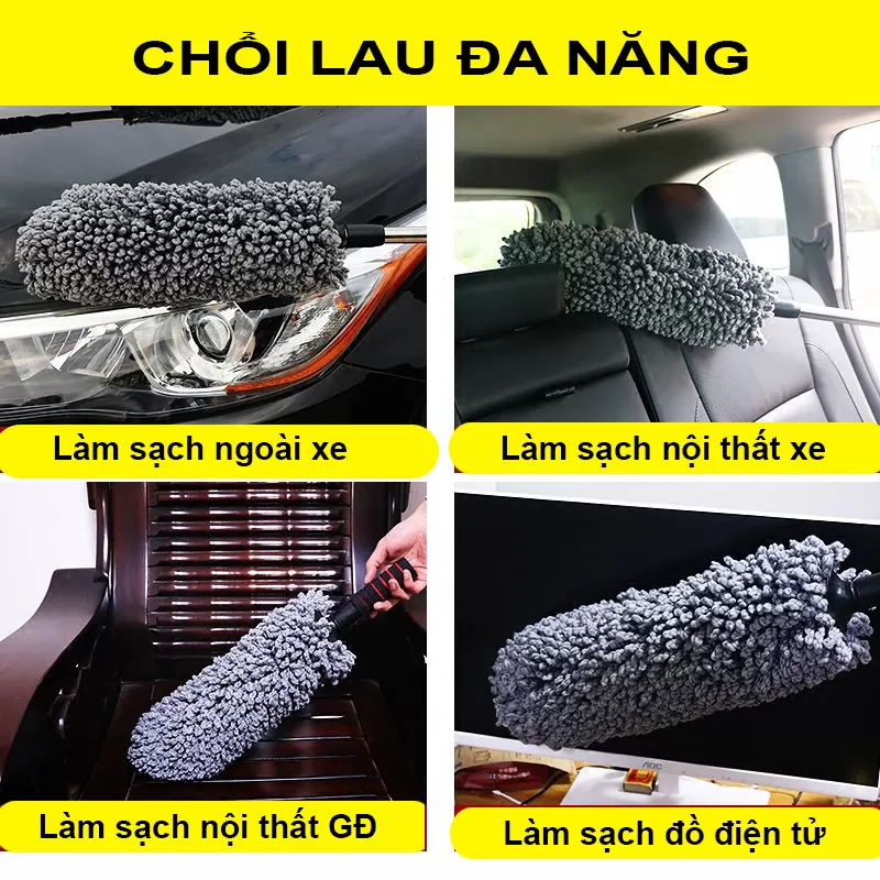 Chổi Lông Tròn Có Cán Rút Gọn Chổi Dầu Lau Rửa Xe Ô Tô Chuyên Dụng Chổi Vệ Sinh Ô Tô Đa Năng Có Thể Lau Nhiều Ngóc Ngách 9 Choi ve sinh o to chuyen dung 2 Choi ve sinh o to chuyen dung 2