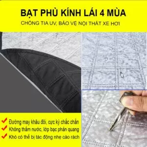 Tấm Che Nắng Kính Lái Ô Tô 4 Lớp Tráng Bạc Cao Cấp Tấm Che Nắng Ô Tô Loại Mới Có Tới 9 Nam Châm Hàng Loại 1 3 tam che nang kinh lai o to 3 tam che nang kinh lai o to 3